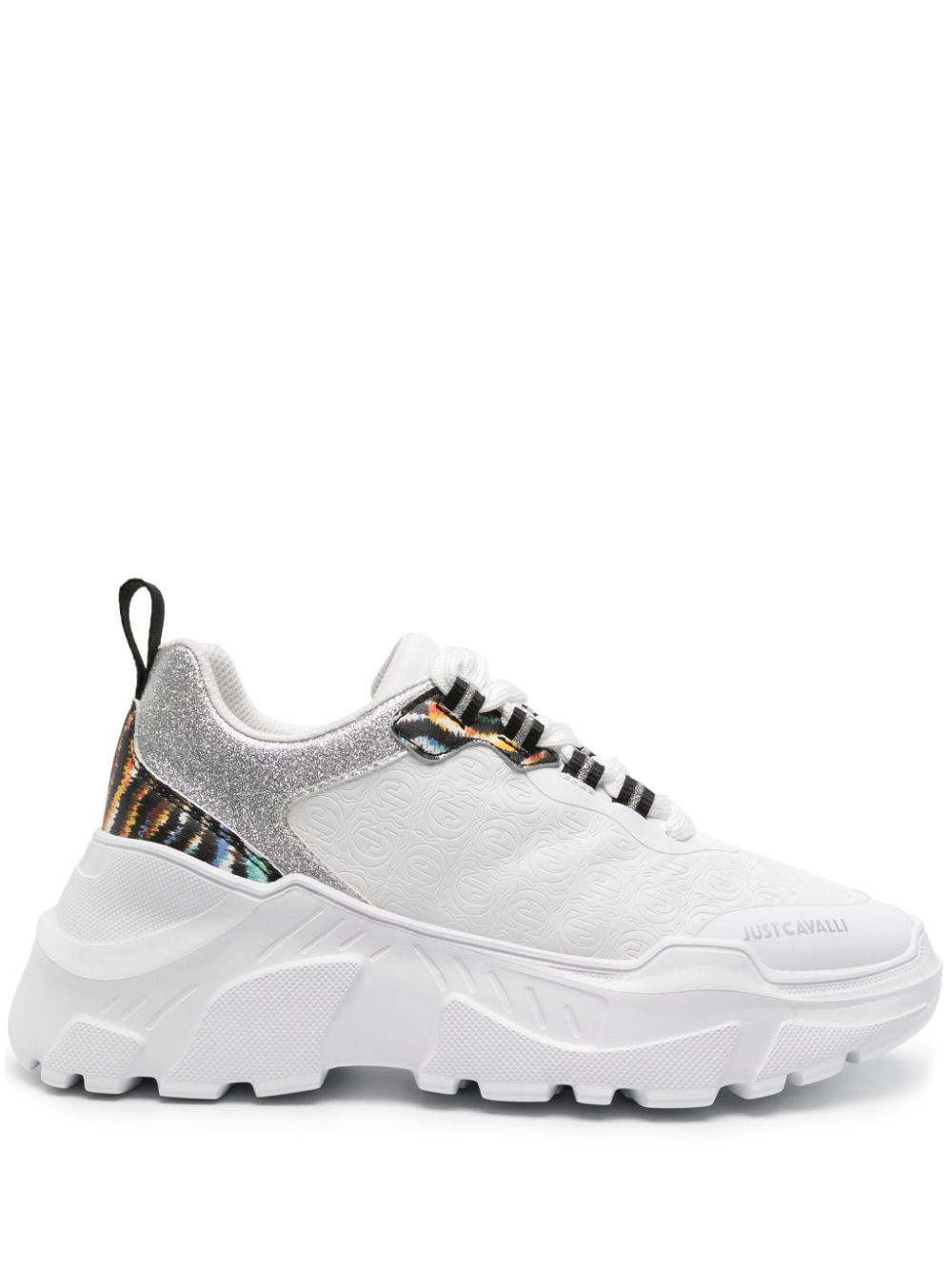 Just Cavalli monogram panelled chunky sneakers - White von Just Cavalli