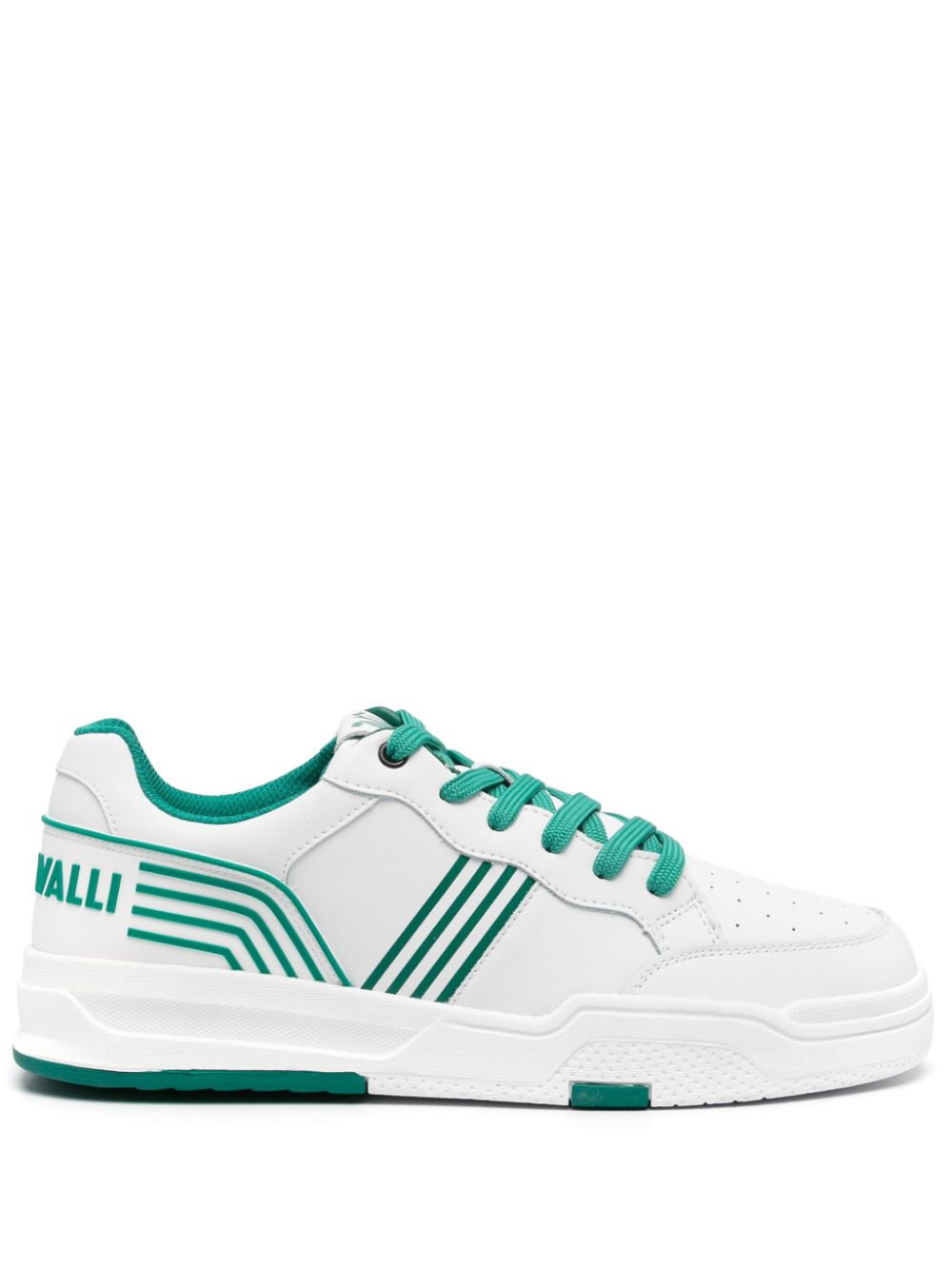 Just Cavalli panelled-design leather sneakers - White von Just Cavalli