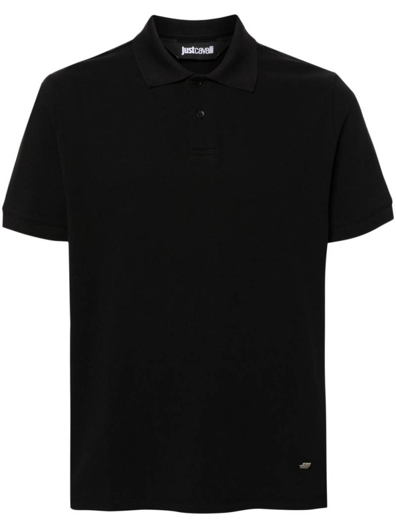 Just Cavalli piqué-weave polo shirt - Black von Just Cavalli