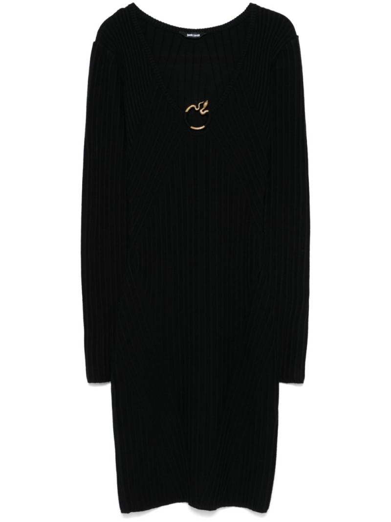 Just Cavalli ribbed-knit mini dress - Black von Just Cavalli