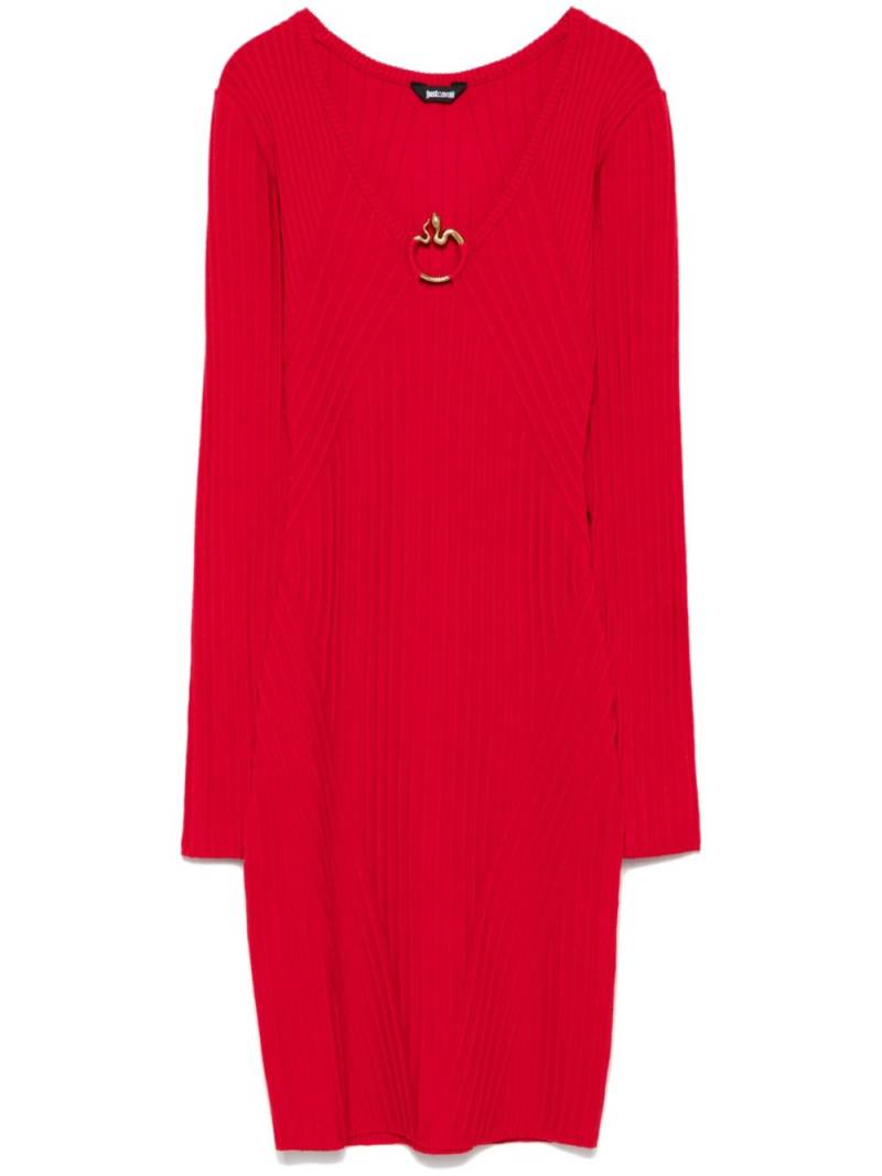 Just Cavalli ribbed-knit mini dress - Red von Just Cavalli