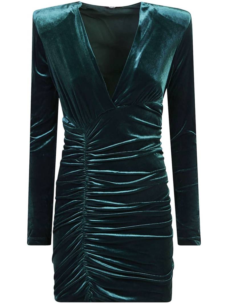 Just Cavalli ruched velvet mini dress - Green von Just Cavalli