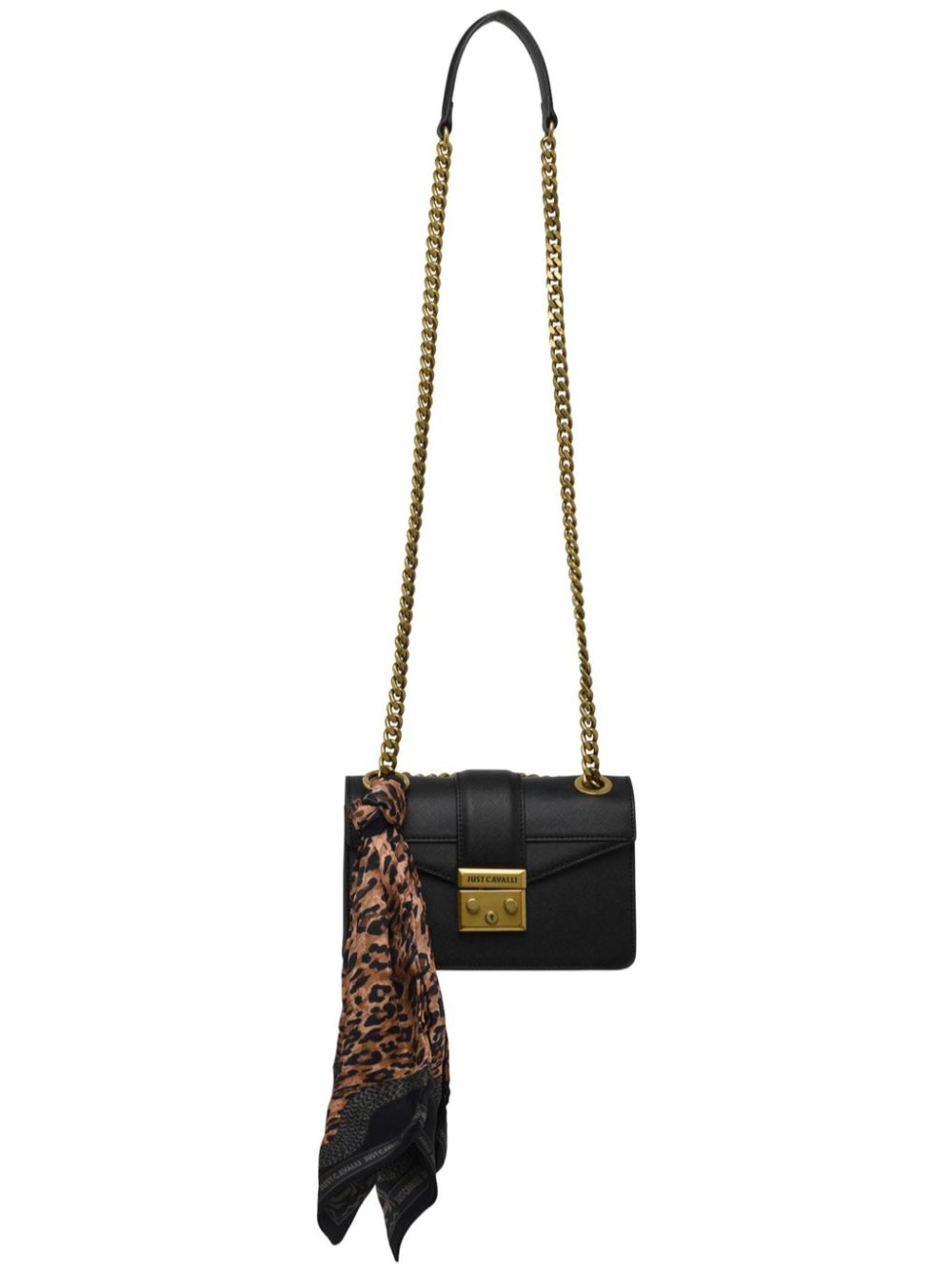 Just Cavalli scarf-detail shoulder bag - Black von Just Cavalli