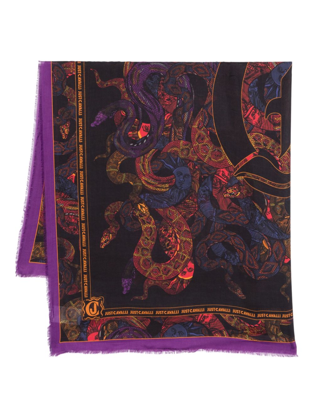 Just Cavalli seasonal-print scarf - Purple von Just Cavalli