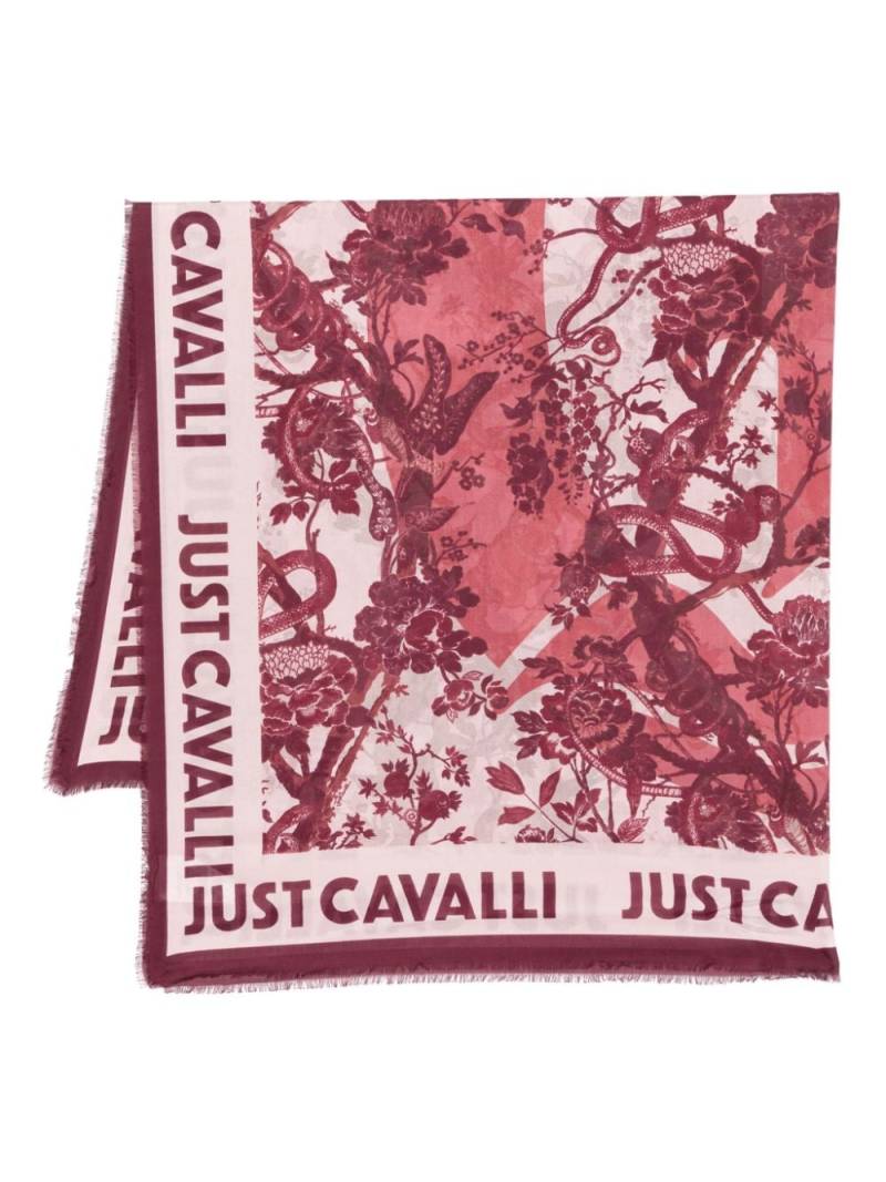 Just Cavalli seasonal-print scarf - Red von Just Cavalli