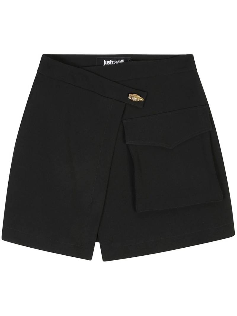 Just Cavalli wrap mini skirt - Black von Just Cavalli