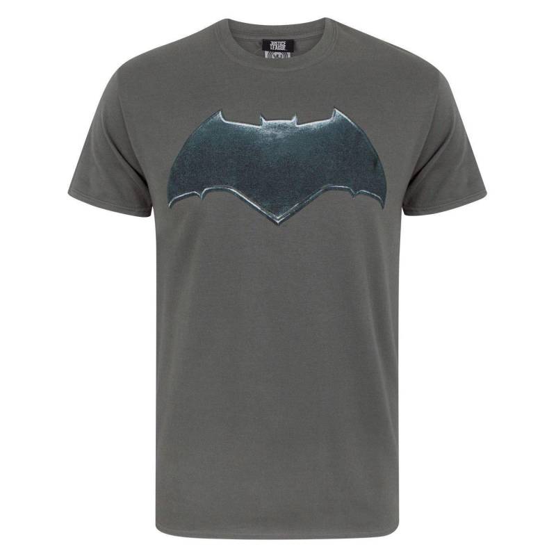 Batman Logo Tshirt Herren Charcoal Black S von Justice League