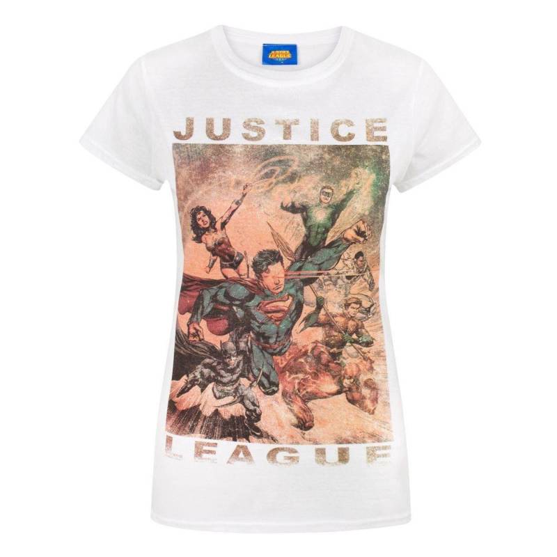 Tshirt Damen Weiss L von Justice League