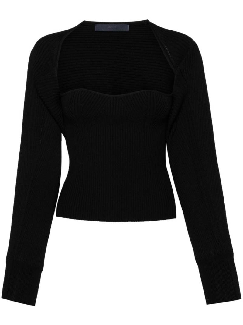 Juun.J Golji tube top bolero - Black von Juun.J