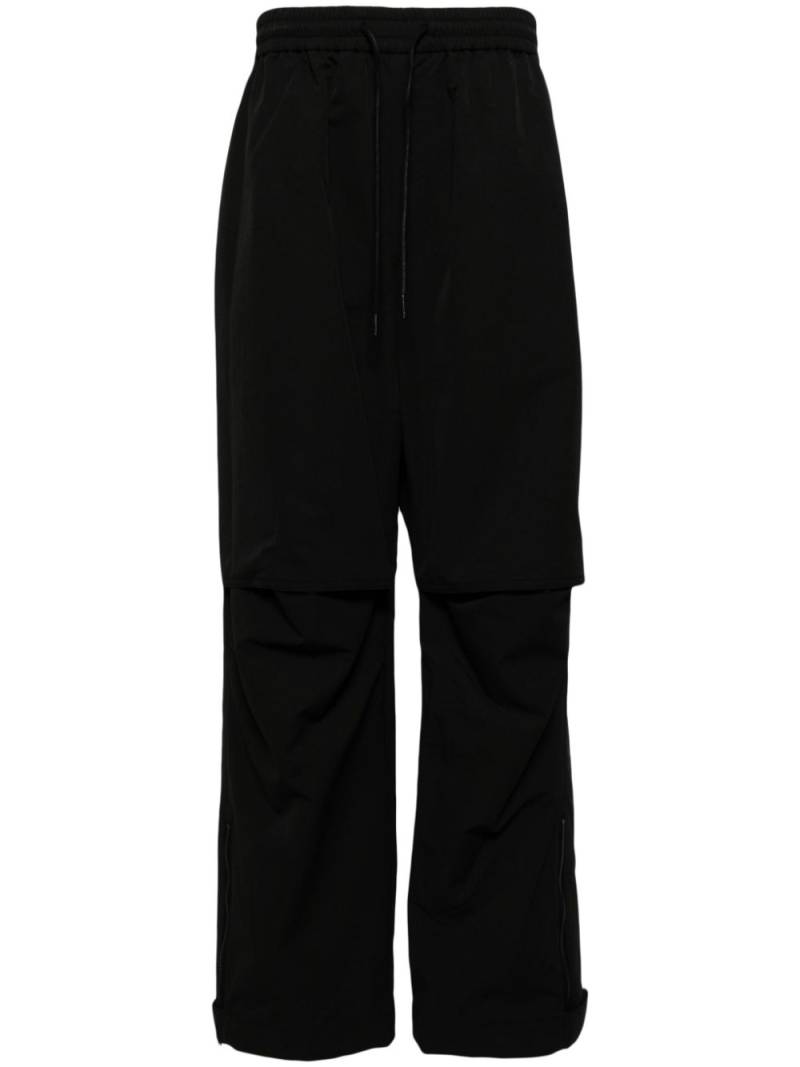 Juun.J Poly drop-crotch trousers - Black von Juun.J