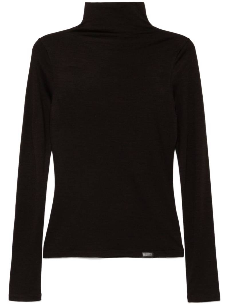 Juun.J basic roll-neck top - Brown von Juun.J