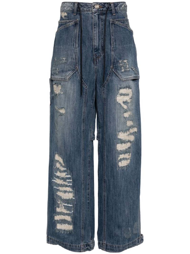 Juun.J distressed straight-leg jeans - Blue von Juun.J