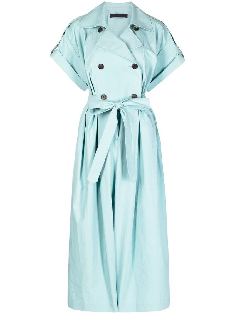 Juun.J double-breasted trench jumpsuit - Blue von Juun.J