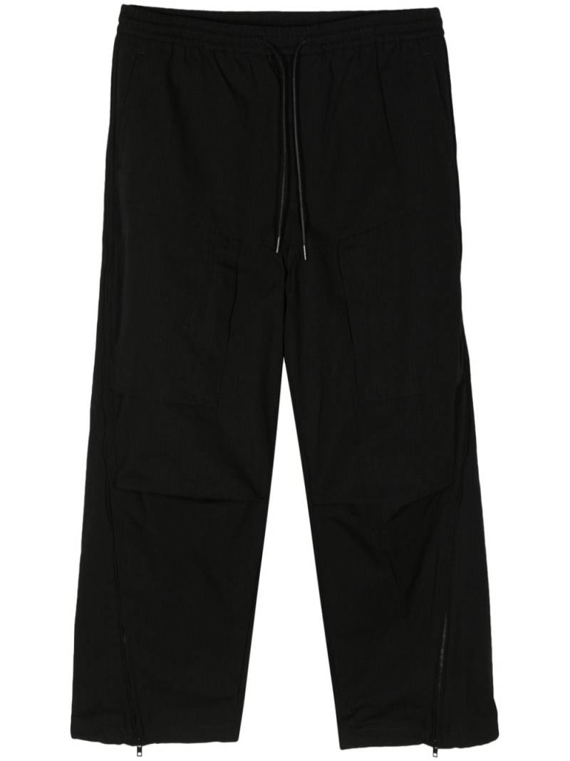 Juun.J drawstring-waist zipped trousers - Black von Juun.J