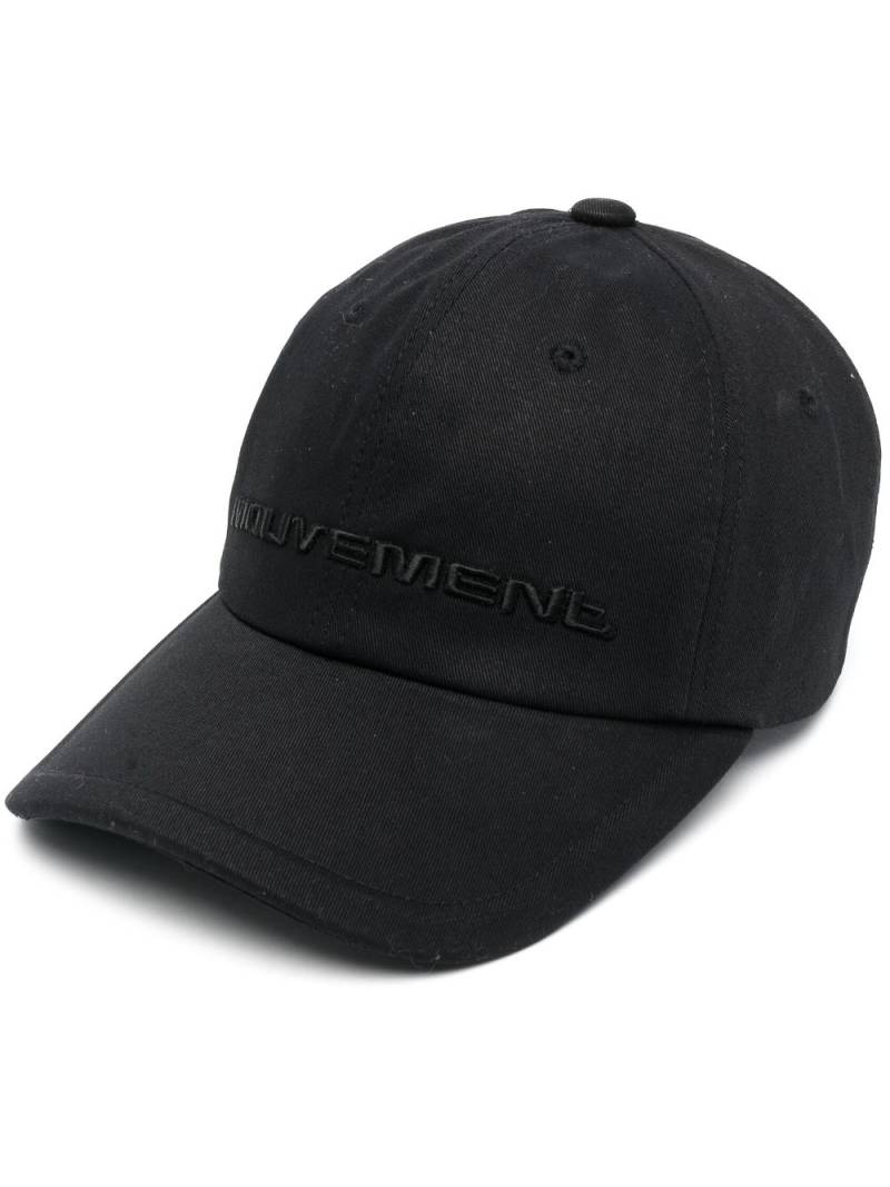 Juun.J embroidered-slogan cotton cap - Black von Juun.J