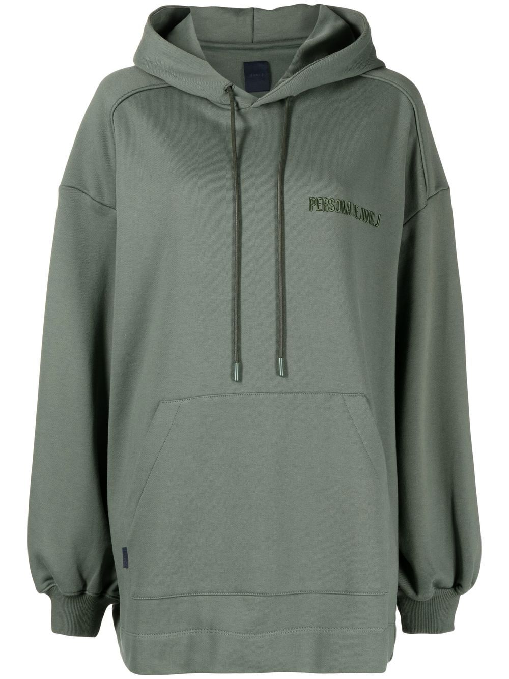 Juun.J graphic drawstring hoodie - Green von Juun.J