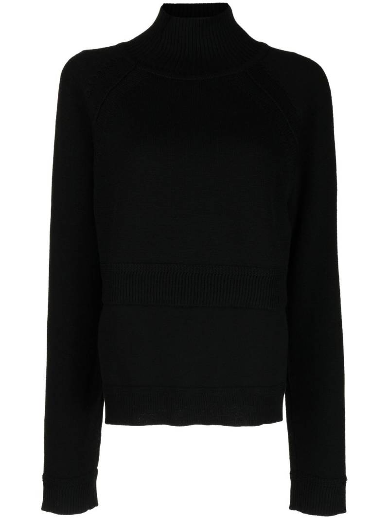 Juun.J high-neck knitted top - Black von Juun.J