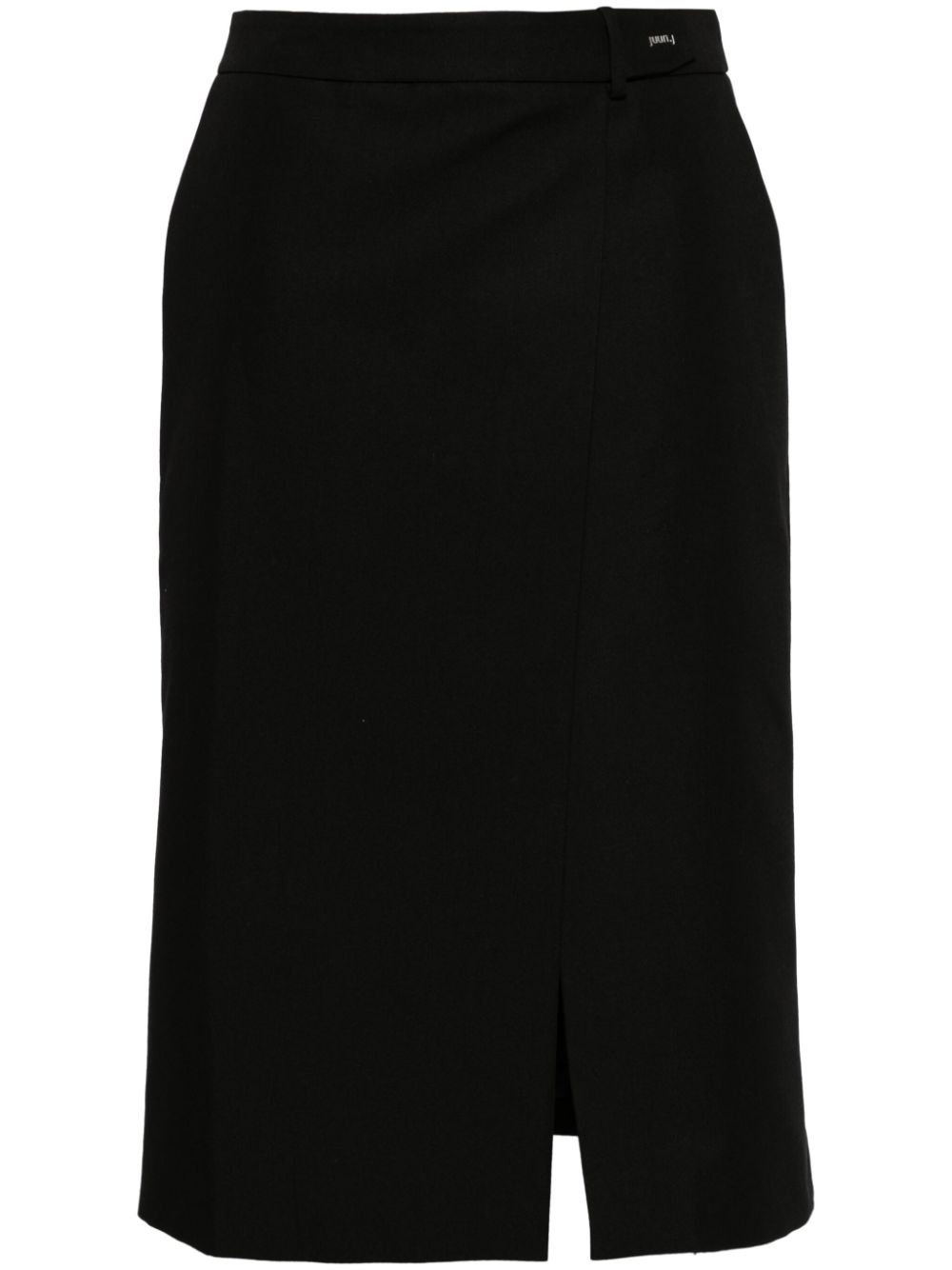 Juun.J high-waisted straight midi skirt - Black von Juun.J