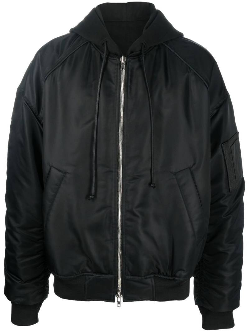 Juun.J hooded bomber jacket - Black von Juun.J