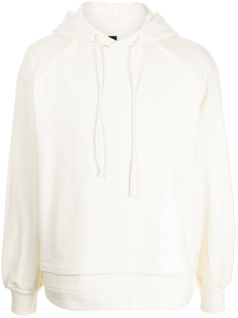 Juun.J layered cotton hoodie - White von Juun.J