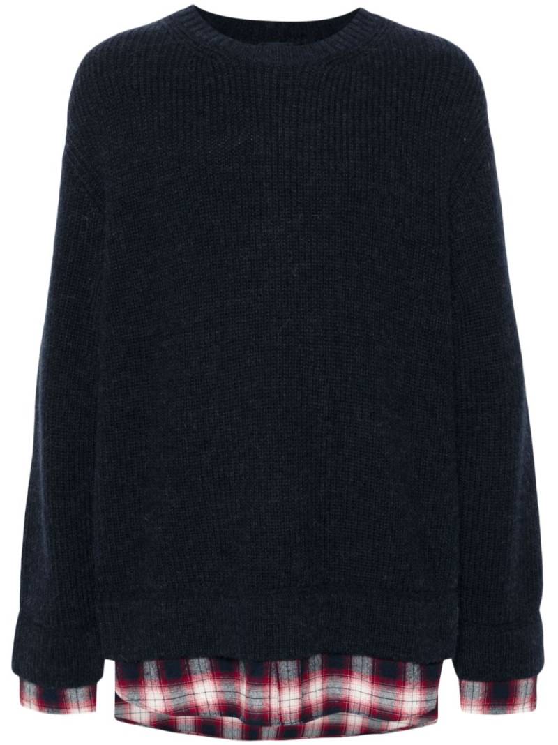 Juun.J layered-details sweater - Blue von Juun.J