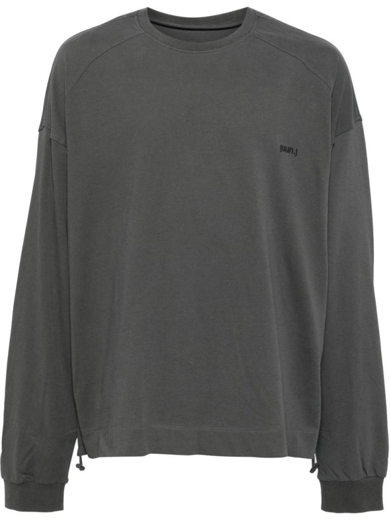 Juun.J logo embroidered sweatshirt - Grey von Juun.J