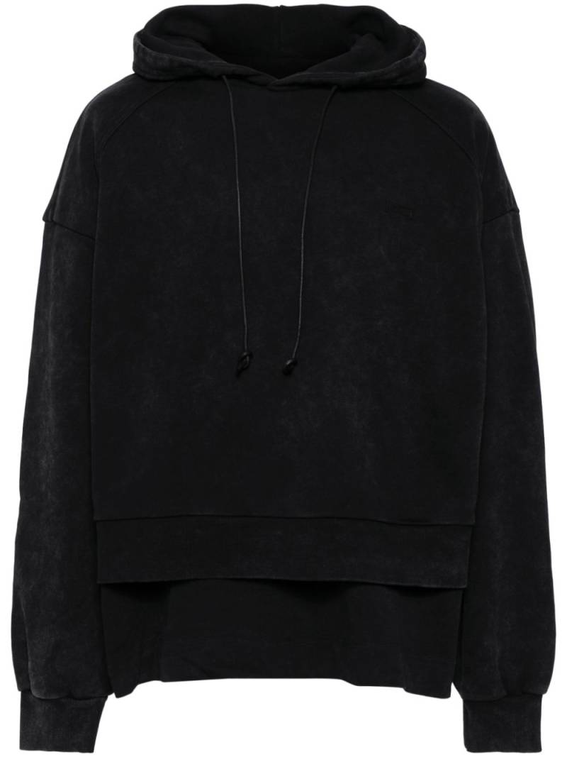 Juun.J logo embroidery hoodie - Black von Juun.J