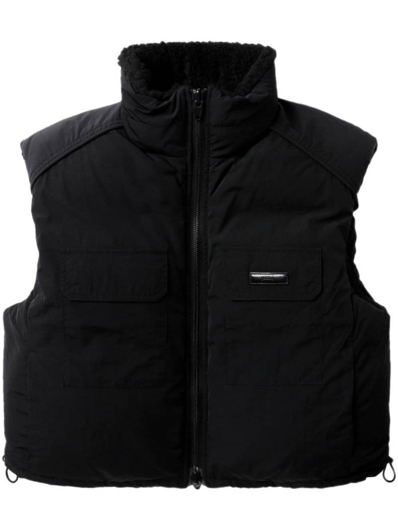 Juun.J logo-patch vest jacket - Black von Juun.J