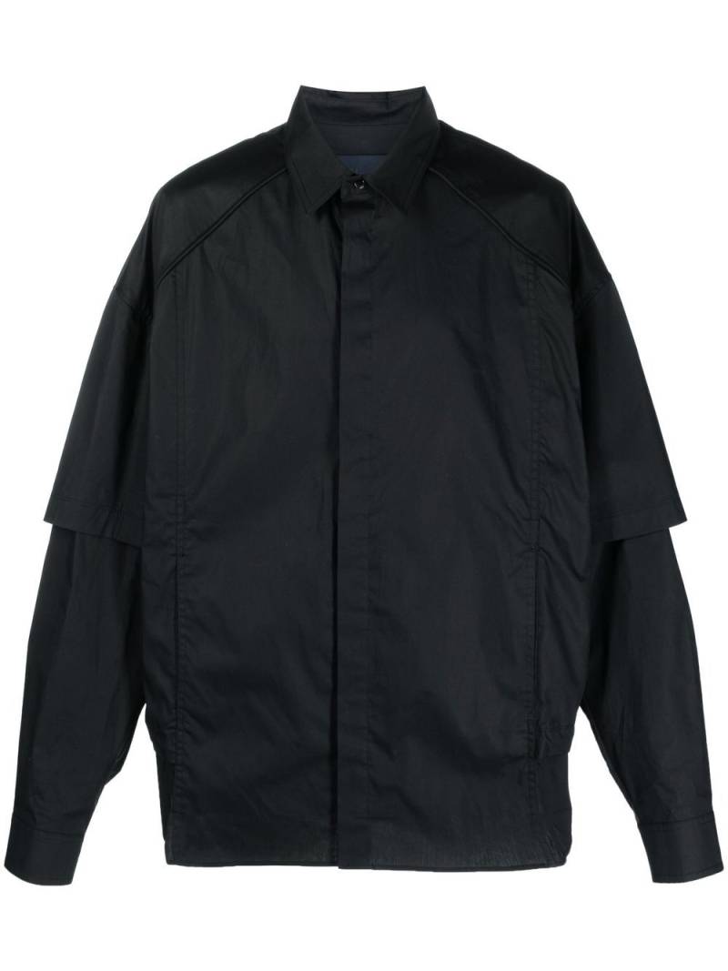 Juun.J long-sleeve double-layer shirt - Black von Juun.J