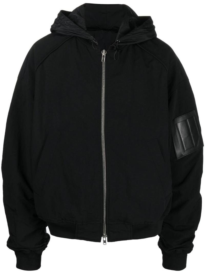 Juun.J long-sleeve hooded jacket - Black von Juun.J