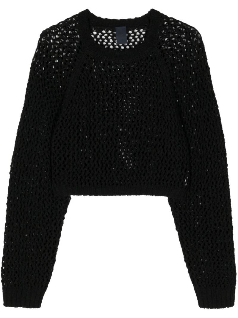 Juun.J open-knit jumper - Black von Juun.J