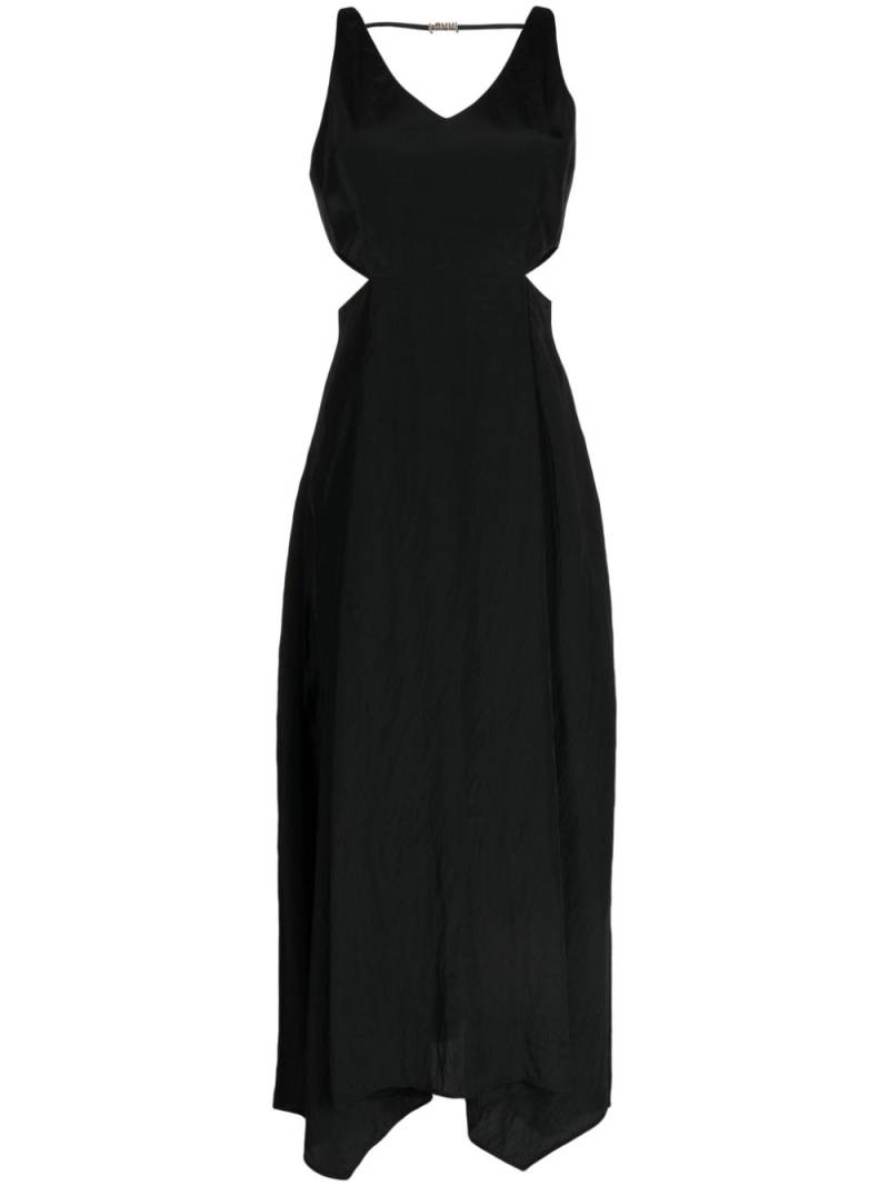 Juun.J open-side V-neck dress - Black von Juun.J