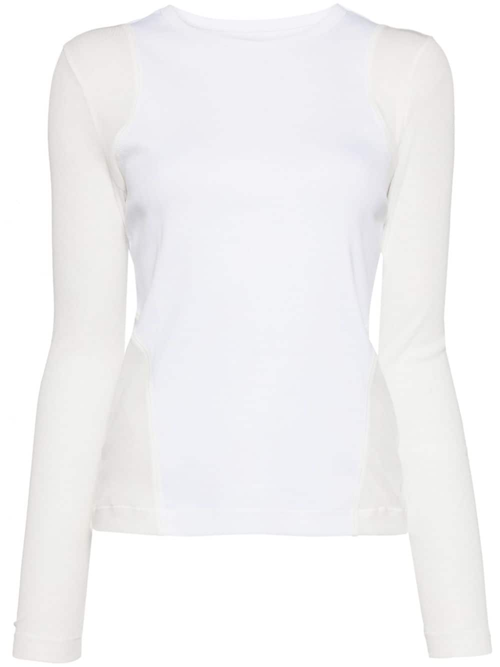 Juun.J panelled cotton T-shirt - White von Juun.J