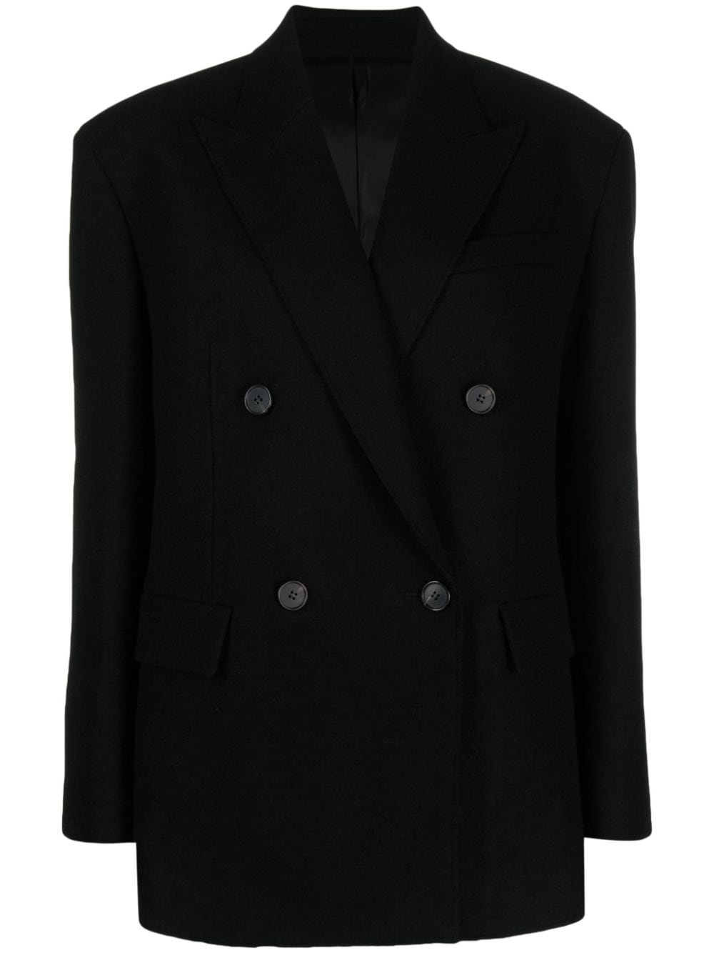 Juun.J peak-lapels wool blazer - Black von Juun.J