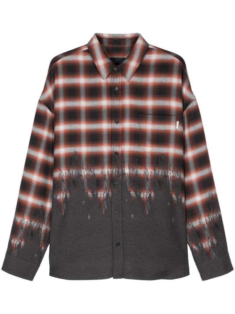 Juun.J plaid-pattern cotton shirt - Brown von Juun.J