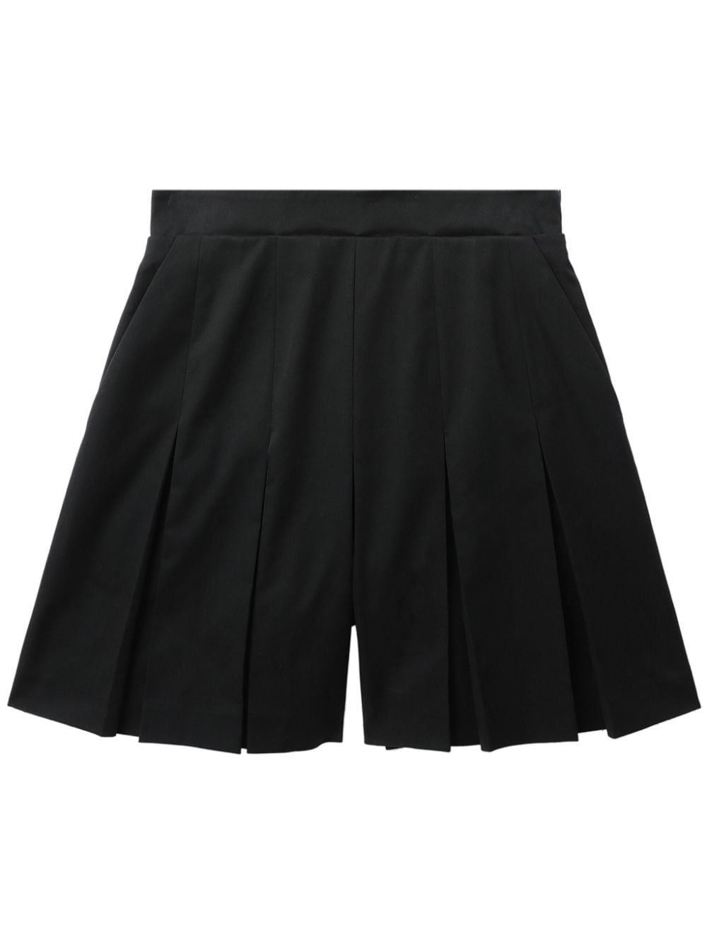 Juun.J pleated cotton-blend shorts - Black von Juun.J