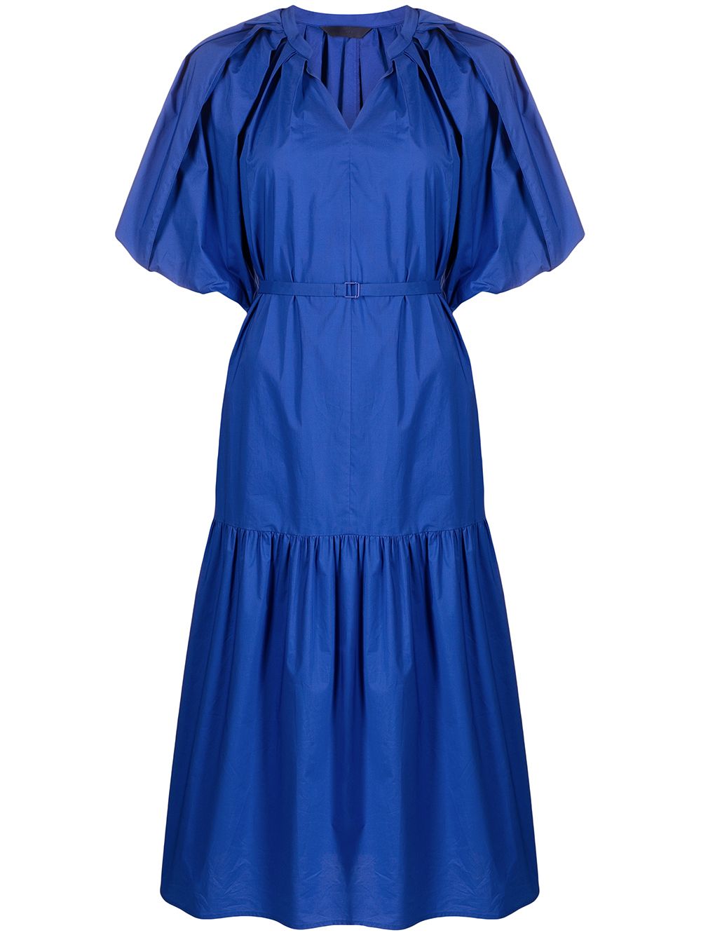 Juun.J puff-sleeve midi shirt dress - Blue von Juun.J