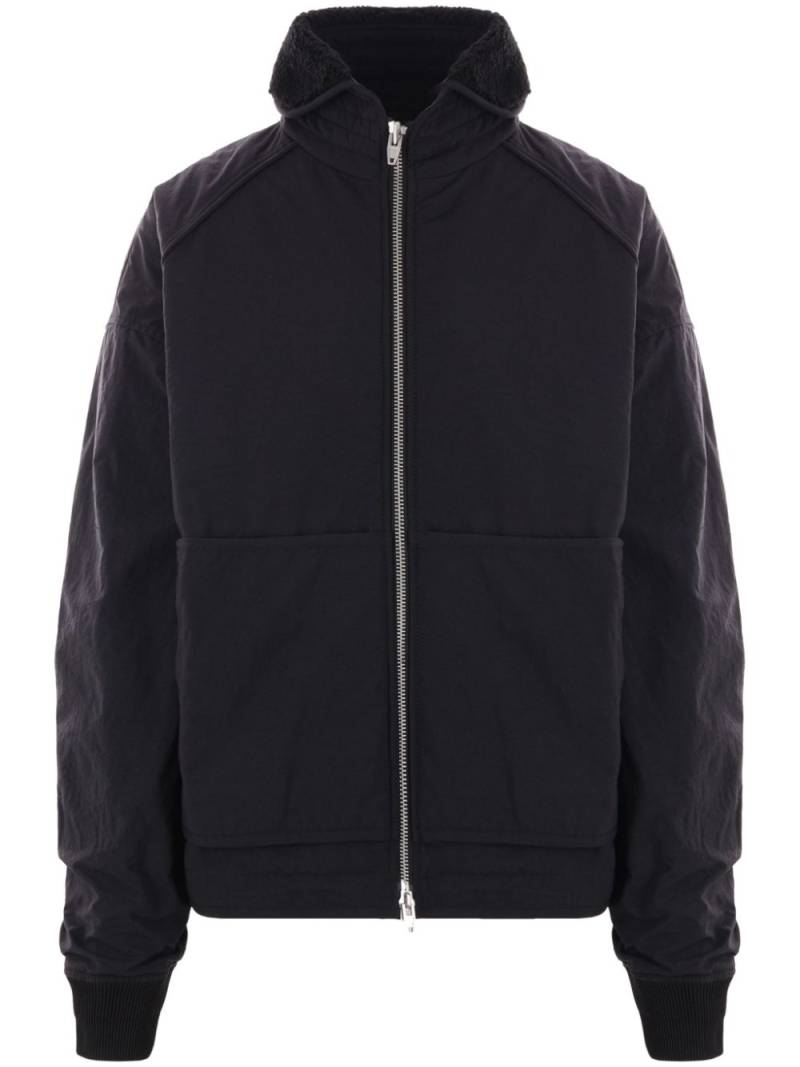 Juun.J shearling-trim bomber jacket - Black von Juun.J