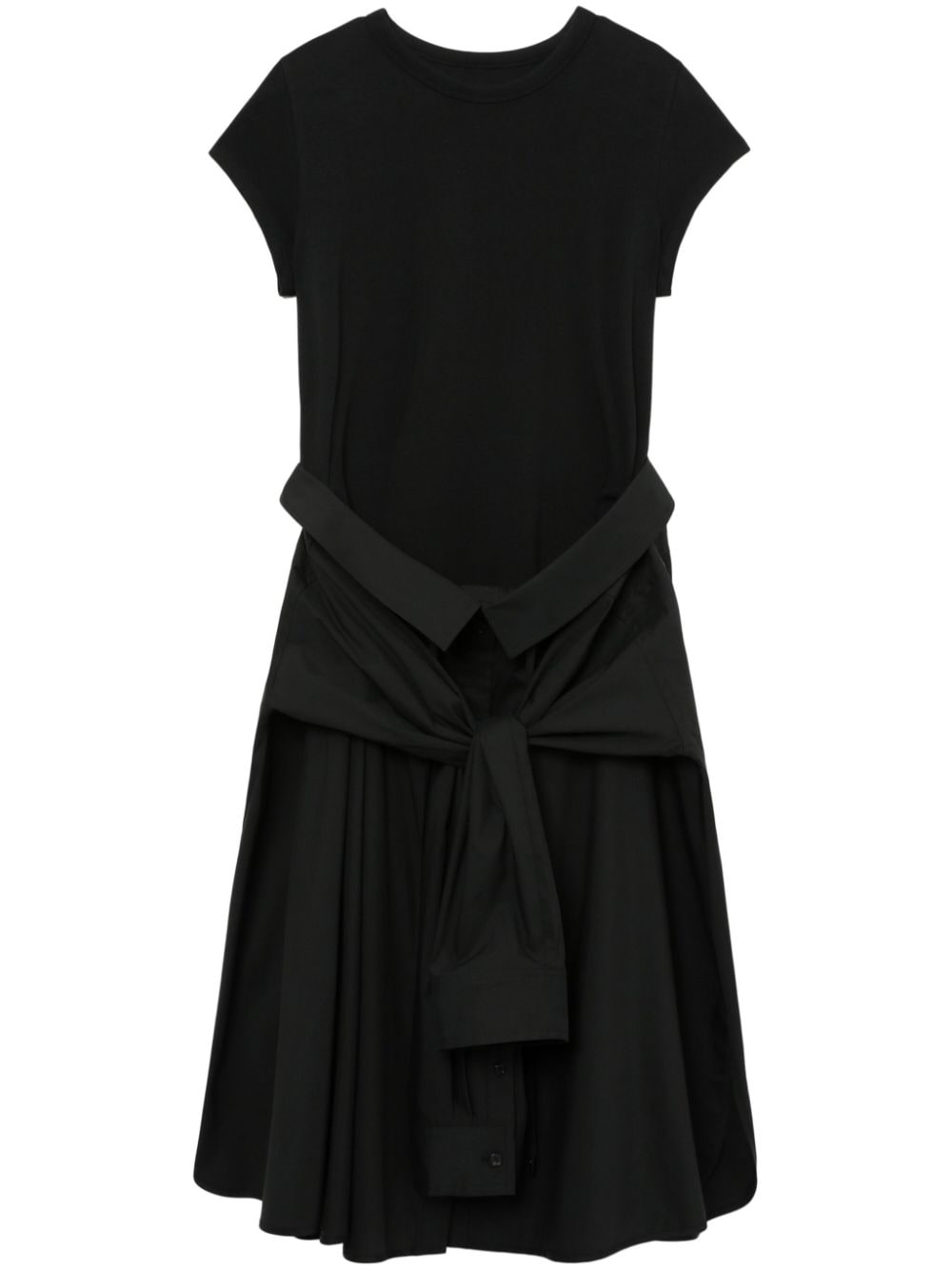 Juun.J shirted-skirt midi T-shirt dress - Black von Juun.J