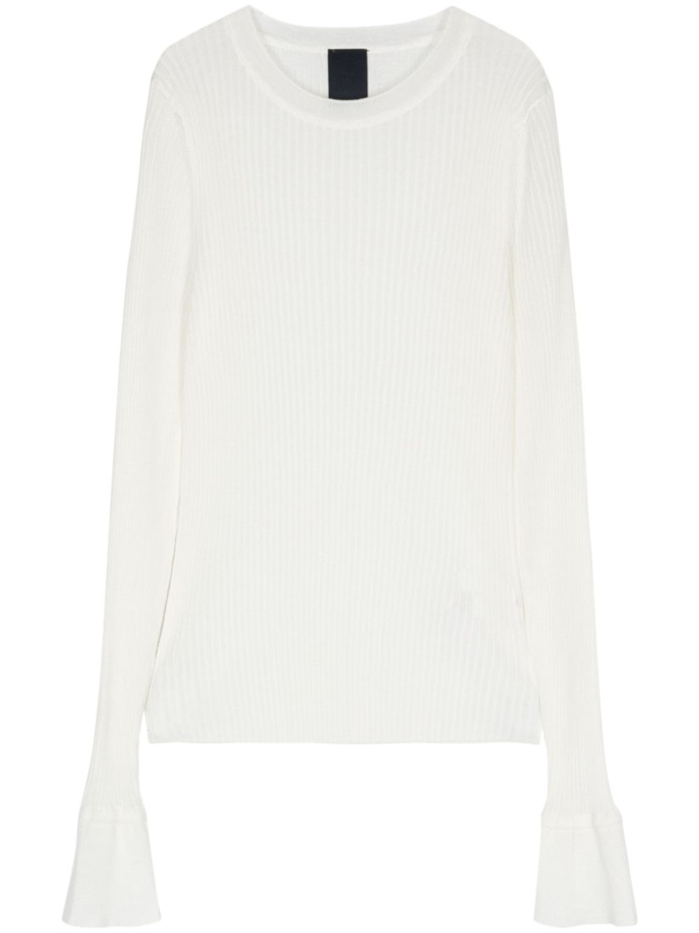 Juun.J split-cuffs ribbed top - White von Juun.J