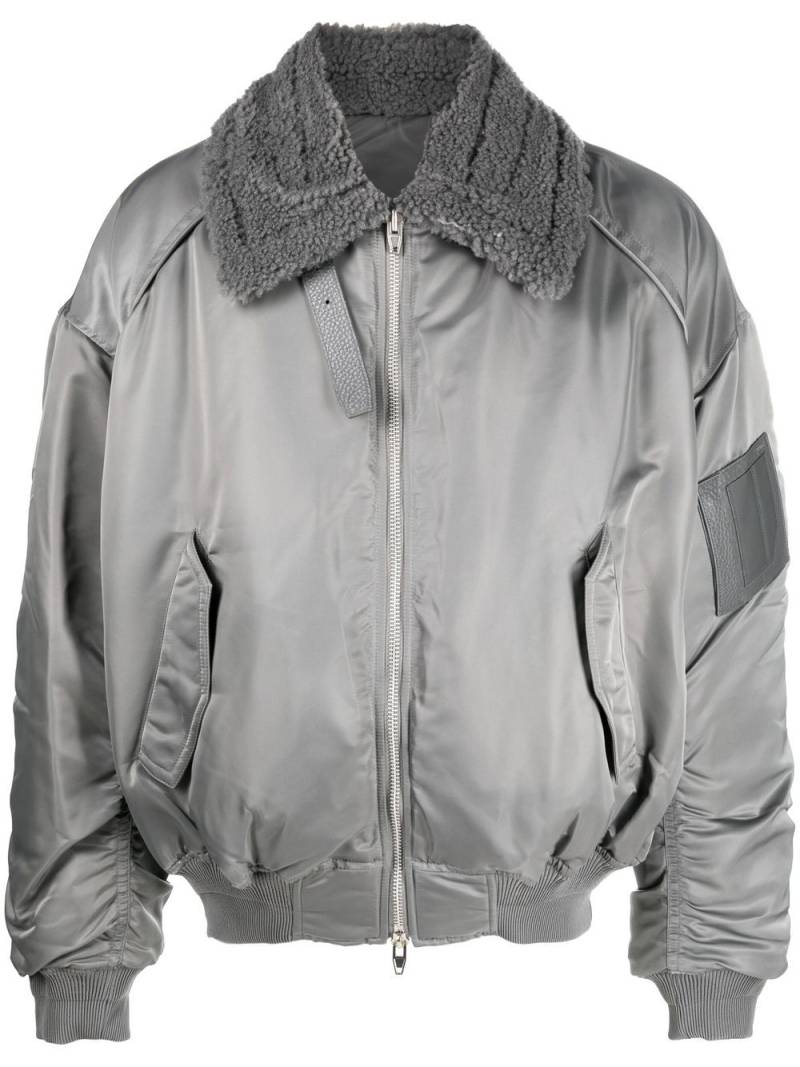 Juun.J zip-up bomber jacket - Grey von Juun.J