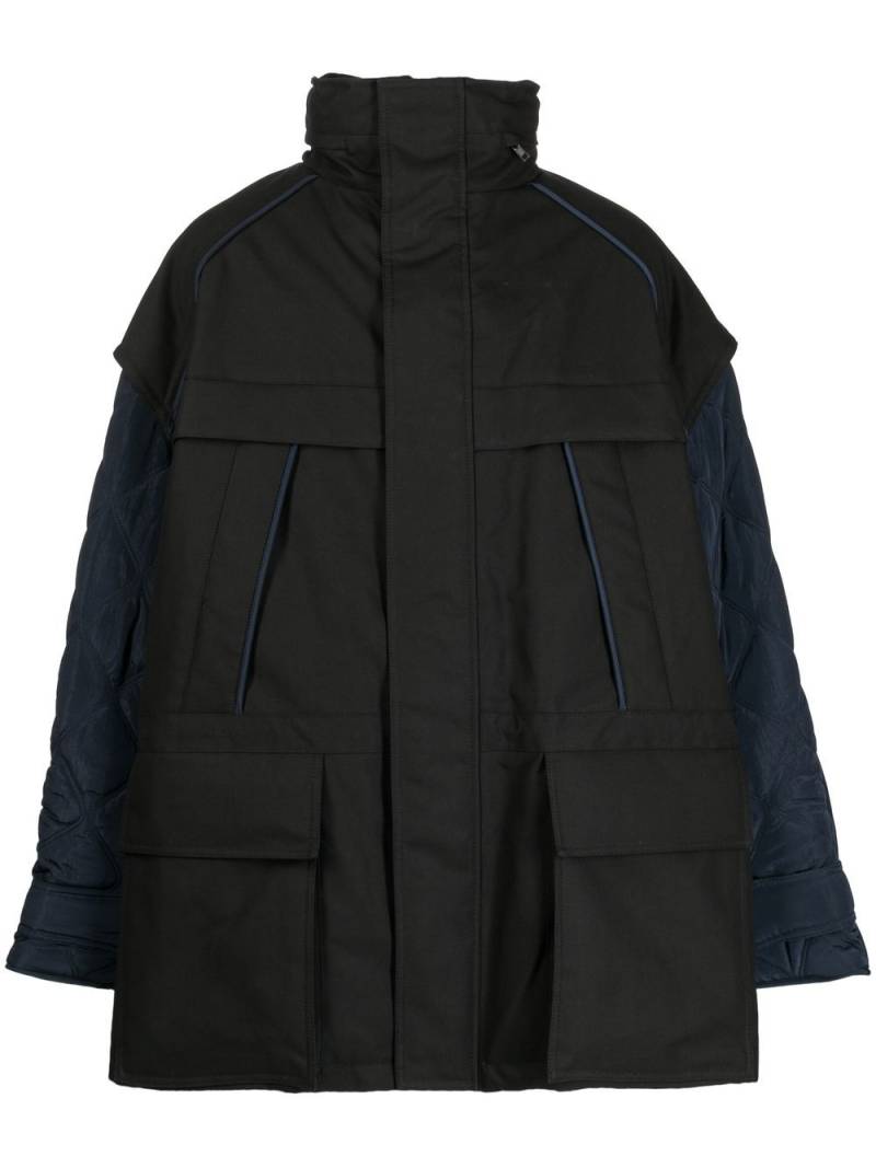 Juun.J zip-up padded jacket - Black von Juun.J