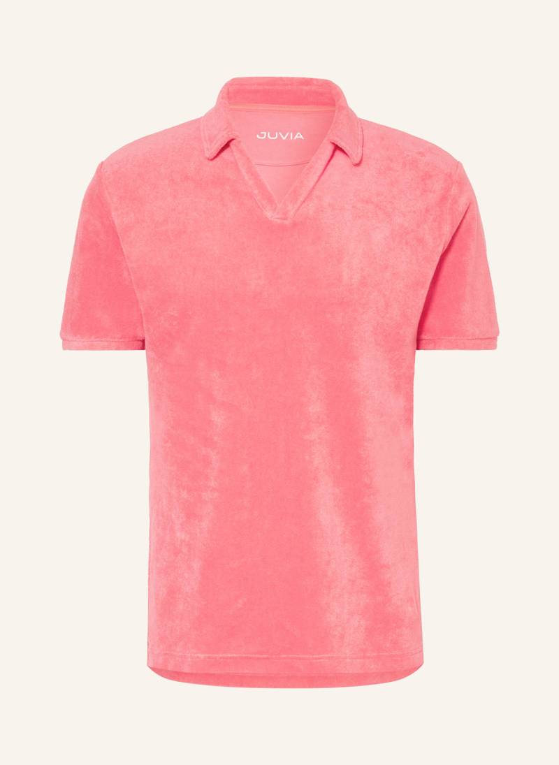 Juvia Frottee-Poloshirt pink von Juvia