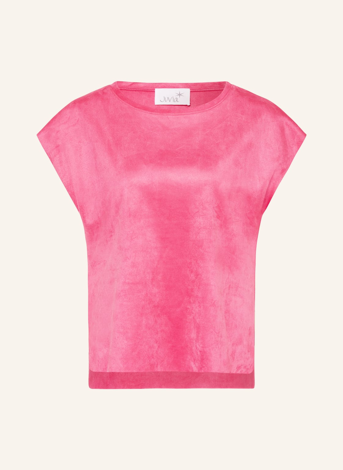 Juvia T-Shirt Alea In Lederoptik pink von Juvia