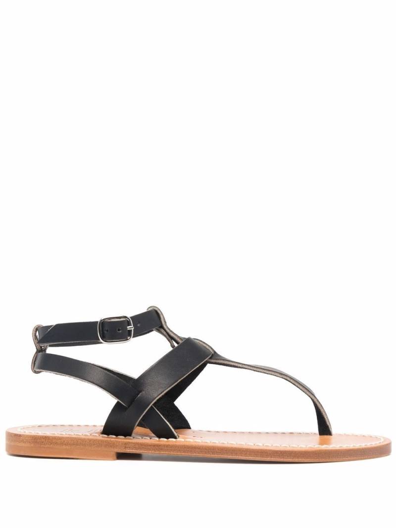 K. Jacques Kepri flat leather sandals - Black von K. Jacques