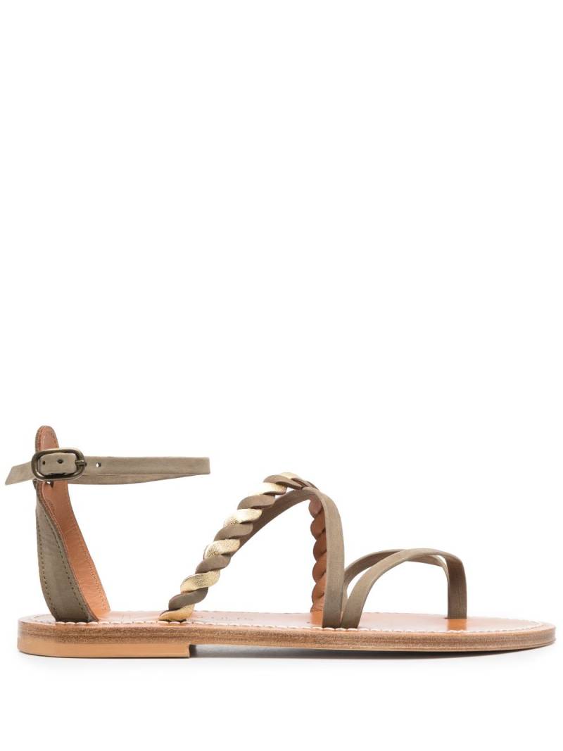 K. Jacques braid-detail calf-leather sandals - Green von K. Jacques