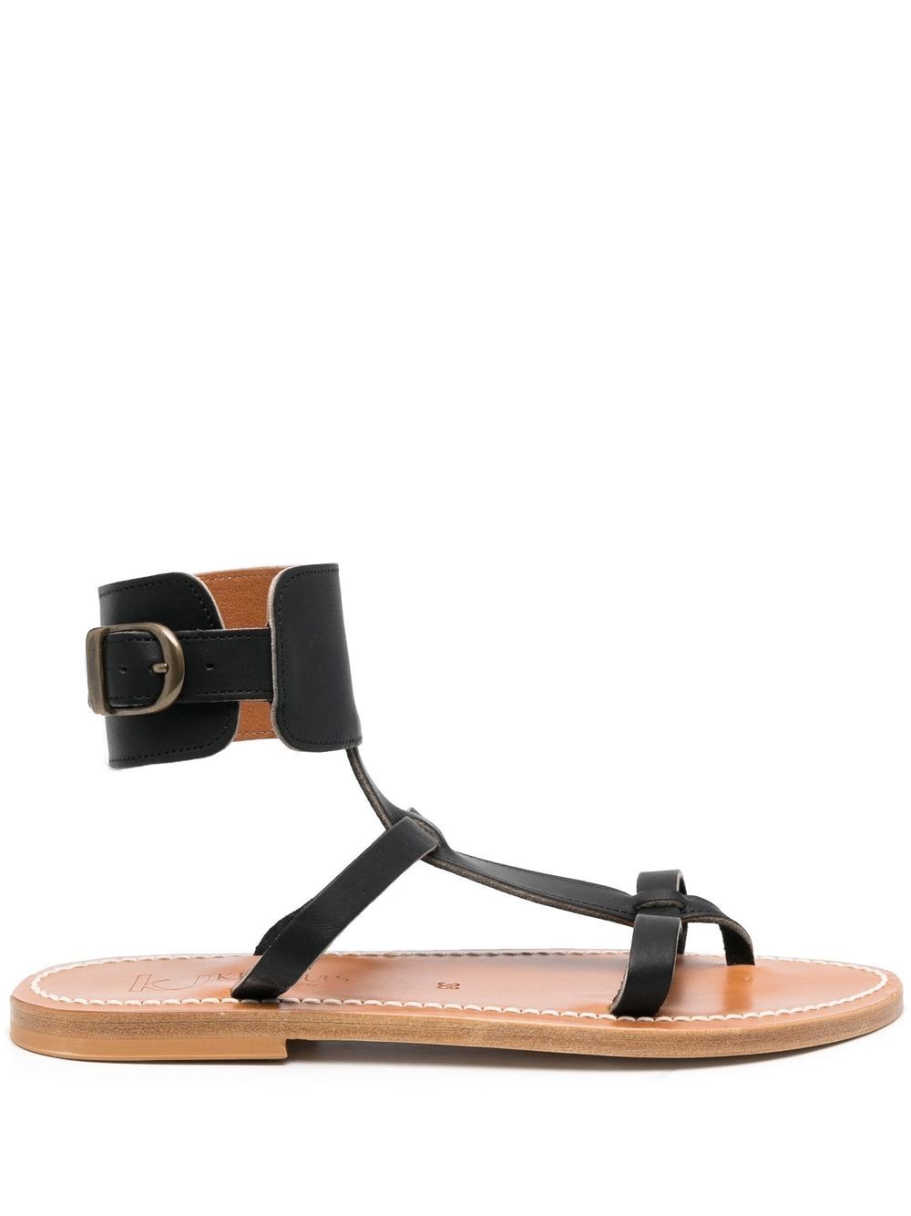 K. Jacques open-toe leather sandals - Black von K. Jacques