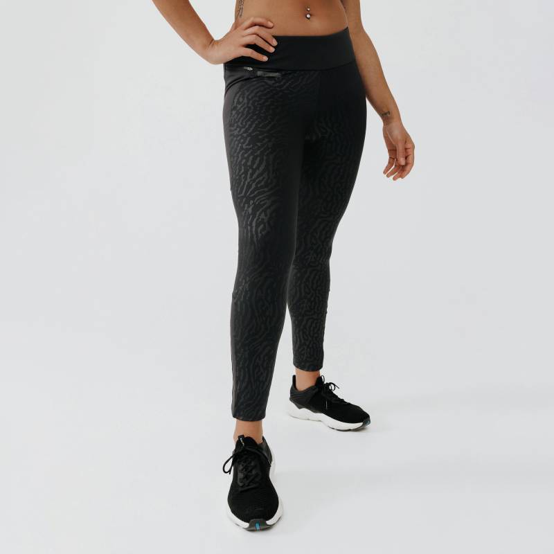 KALENJI - Leggings WARM+, für Damen, Charcoal Black, Größe L von KALENJI