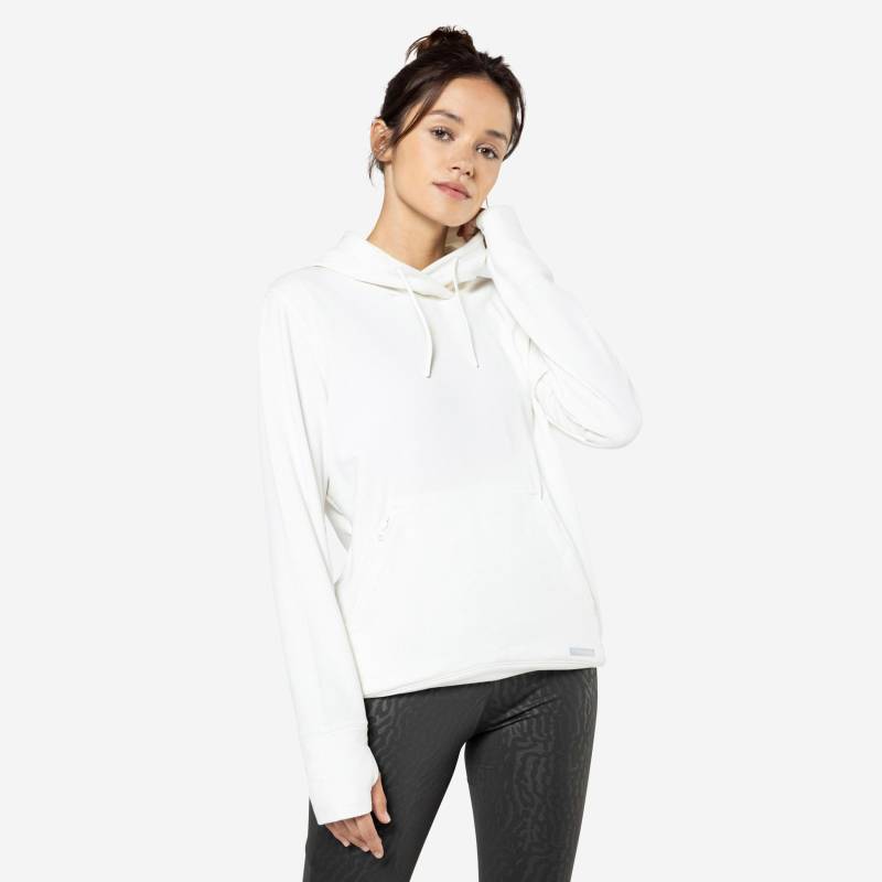 Sweatshirt - Hood Warm 500 Damen Weiss  S von KALENJI