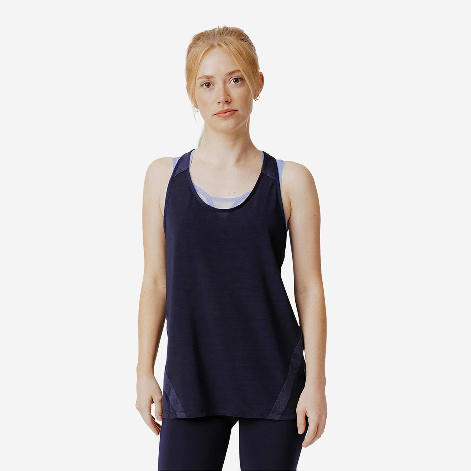 Tanktop - Run Light Damen Blau Bedruckt 46 von KALENJI